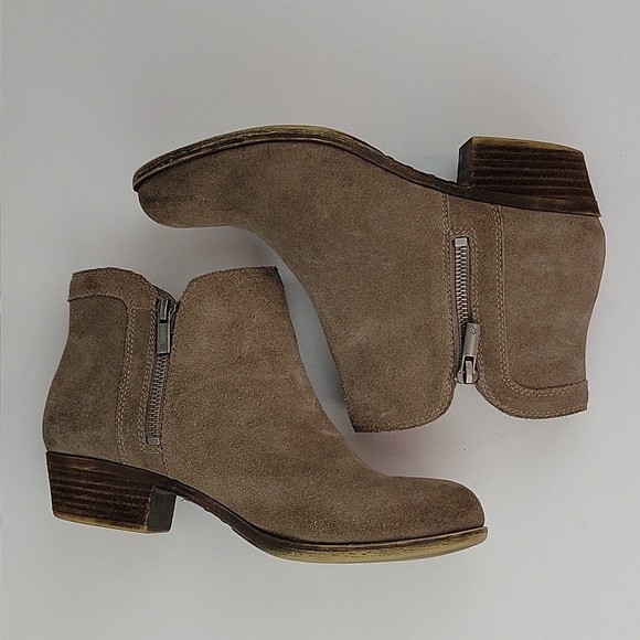 Lucky Brand Breah Boho Chic Ankle Boot Tan Taupe Size 8 - Picture 4 of 16